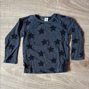 Molo Gray and Black Star Print Long Sleeve Tee